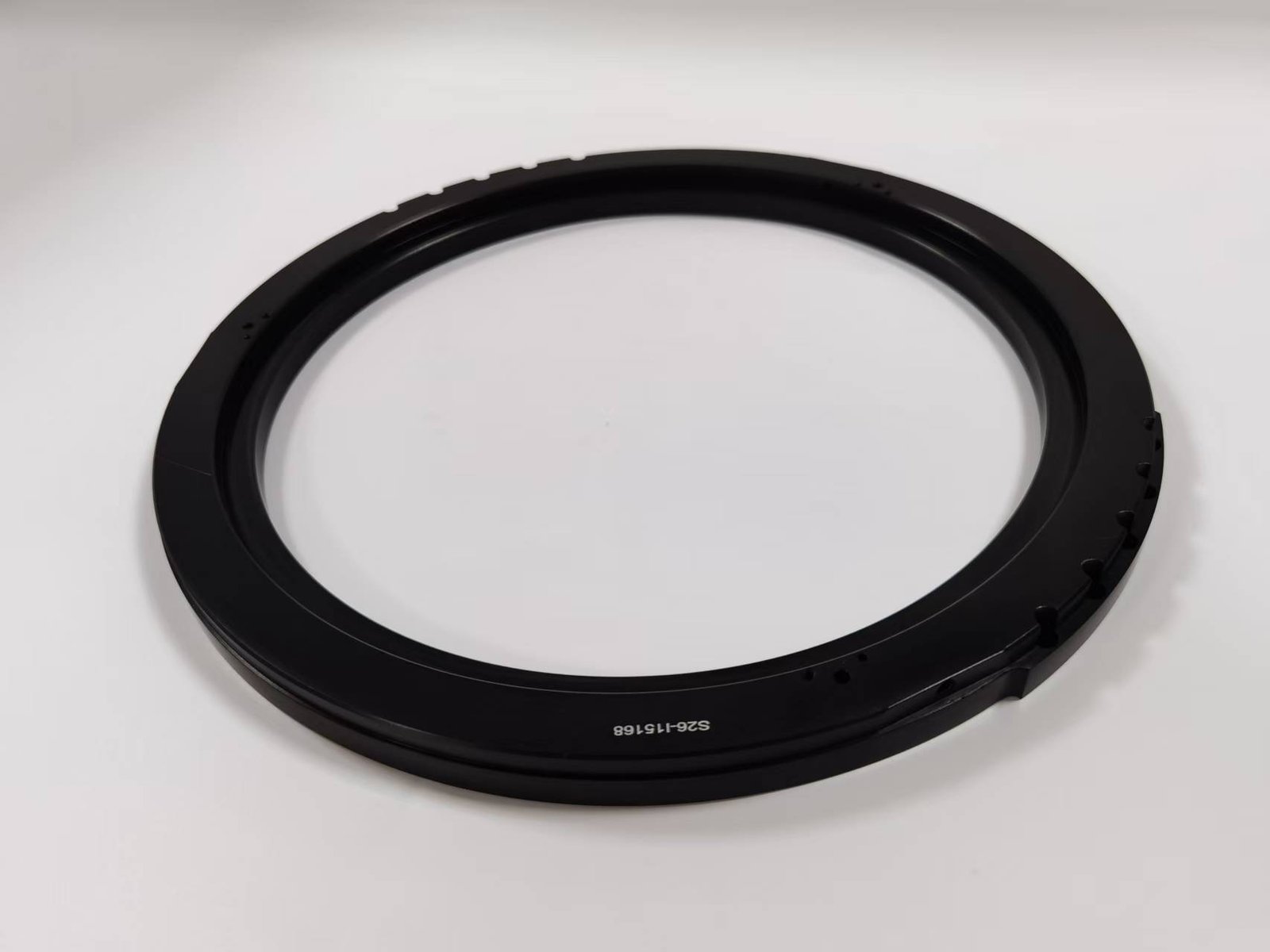 Black oxide finished CNC machined steel part