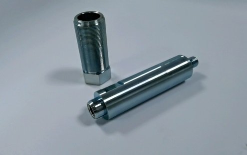 Zinc plated CNC machined steel part