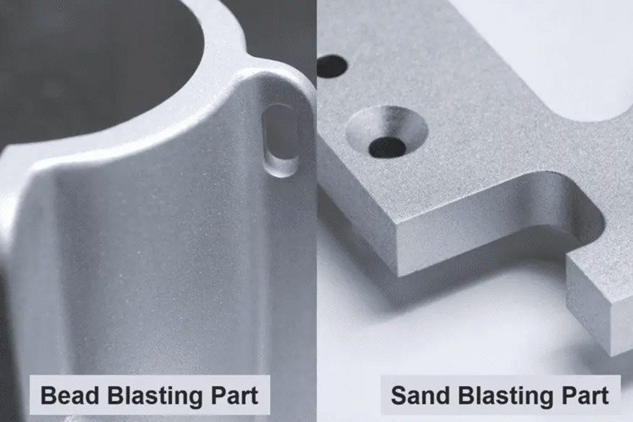 Comparison of bead blasting vs sandblasting surface finish