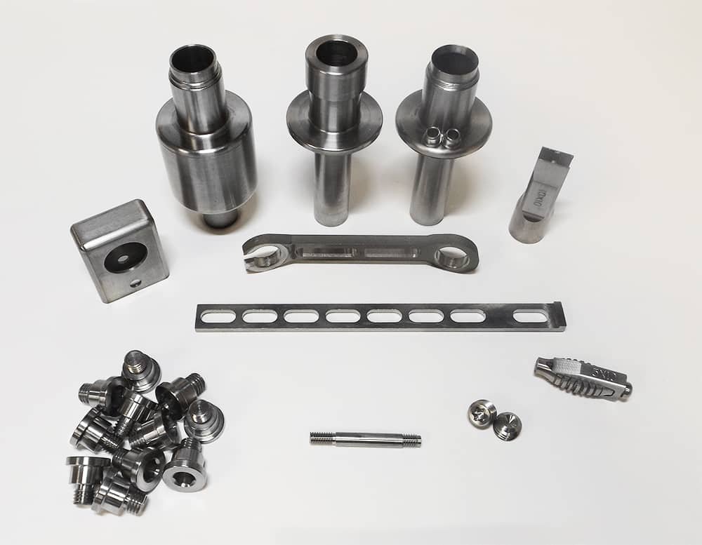 Collection of precision CNC machined components