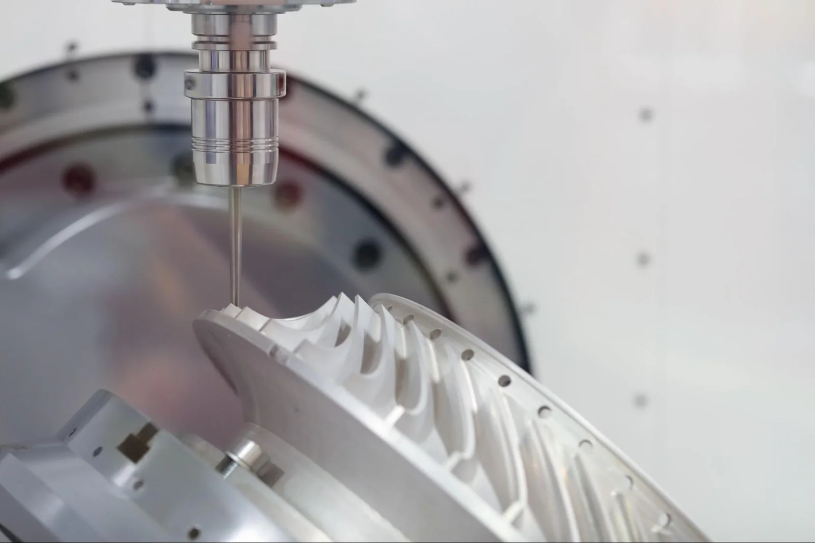 Five-axis CNC machining a complex rapid prototype